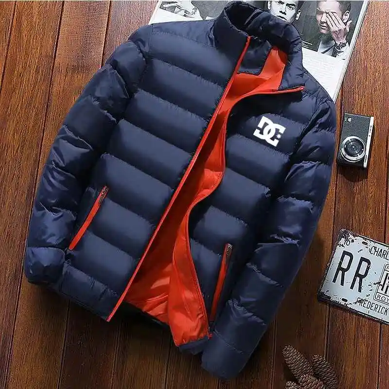 New Men\'s warm jacket Cotton Padded Jacket Casual Sports Autumn Winter Men\'s Stand Collar Warm Thick Parkas Jacket Youth jacket