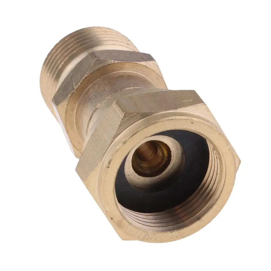 360 Degree Rotating Brass Pressure Washer Hose Adaptor Gold Coupling for Outdoor Cleaning