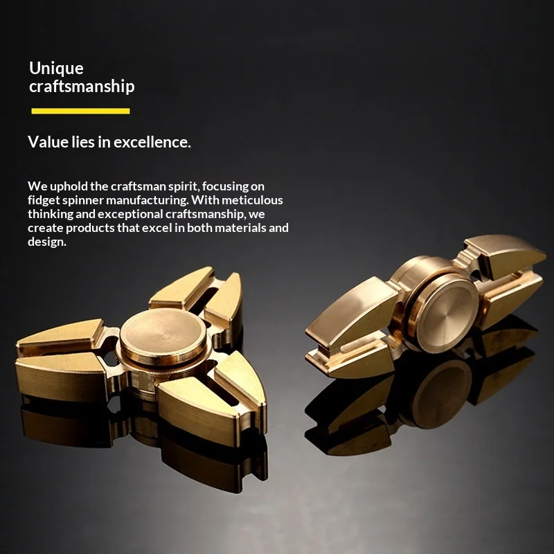 Stainless Steel Alloy Hand Spinner Trefoil Finger Spinner All Metal Decompression Toys Fidget Spinners Stress Reliever Toys Gift
