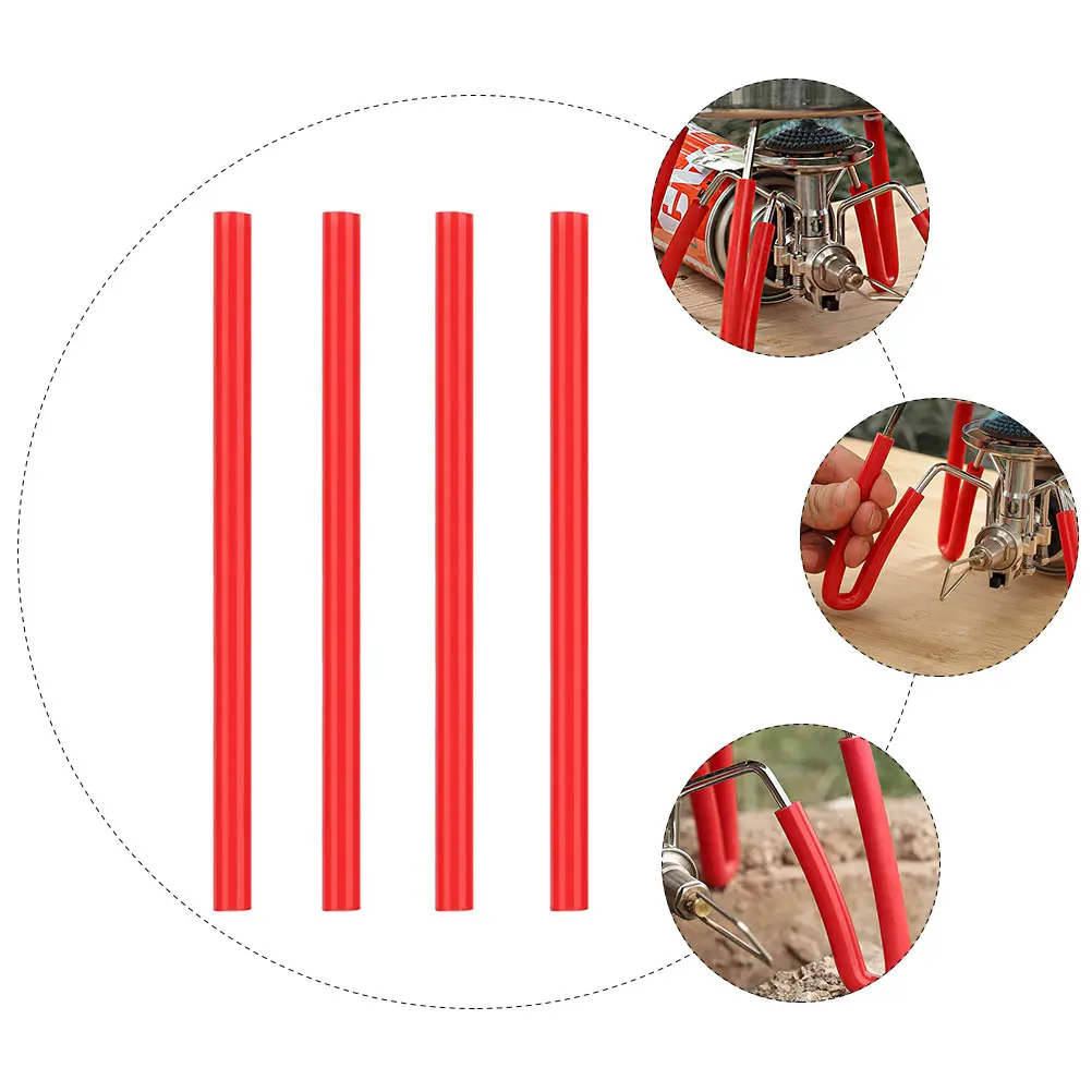 

4pcs Silicone Hose Camping Stove Foldable Anti scald Tube Non slip Stove Accessories Durable Outdoor Garden Supplies
