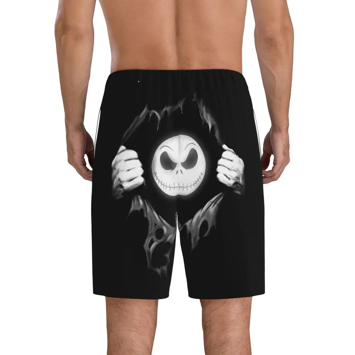 مخصص هالوين الكرتون الجمجمة جاك بيجامة قيعان الرجال تيم بيرتون عيد الميلاد فيلم الرعب صالة النوم السراويل تمتد ملابس خاصة