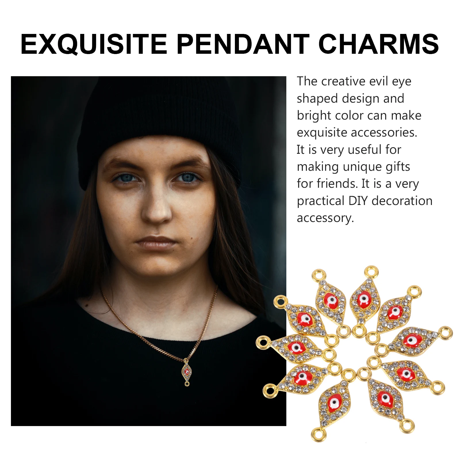 

20pcs Evil Eye Pendant Charms High Quality Alloy DIY Jewelry Pendants Gifts Accessories Bright Colors Long Life