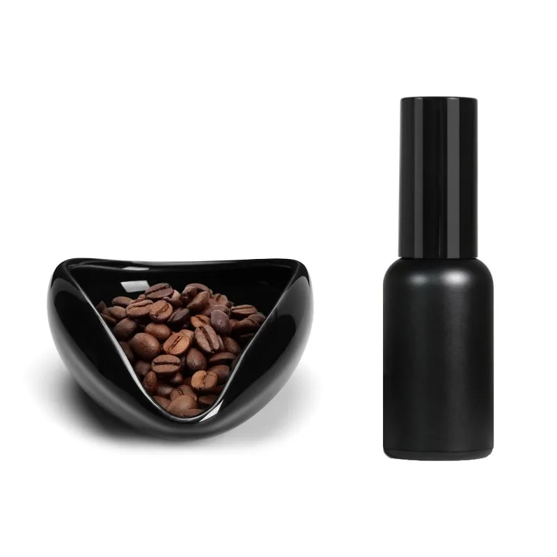 

Coffee Bean Dosing Cup and Spoon Set, Ceramic Dosing Vessel Measuring Tray Kit for Coffee or Tea, Espresso Accessories