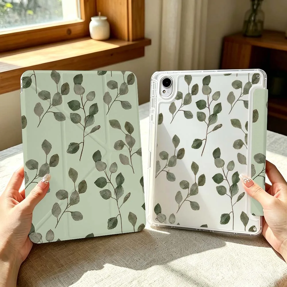 Watercolor Eucalyptus Leaves For Huawei MatePad Pro SE Honor Pad 9 V9 GT X9 10.8 11 13.2 inch Pro 3Y Tablet Case Cover