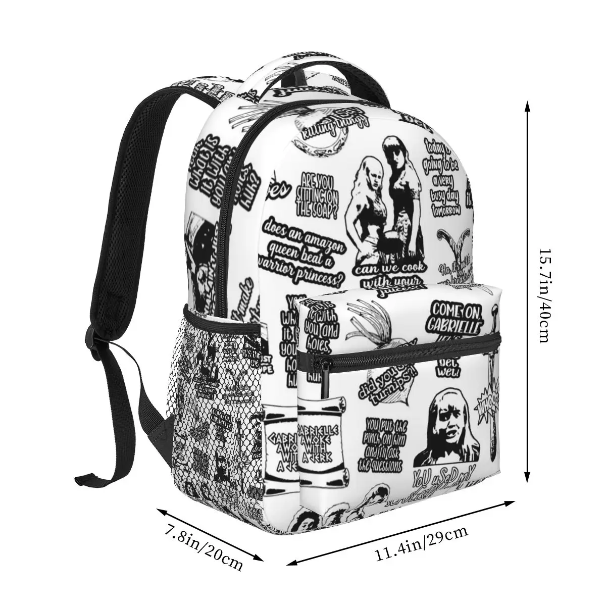 Xena Warrior Princess Quotes Backpack Hot Sale Daypack Large Capacity Children BookBag School Bag Shoulder Bags for Men Women