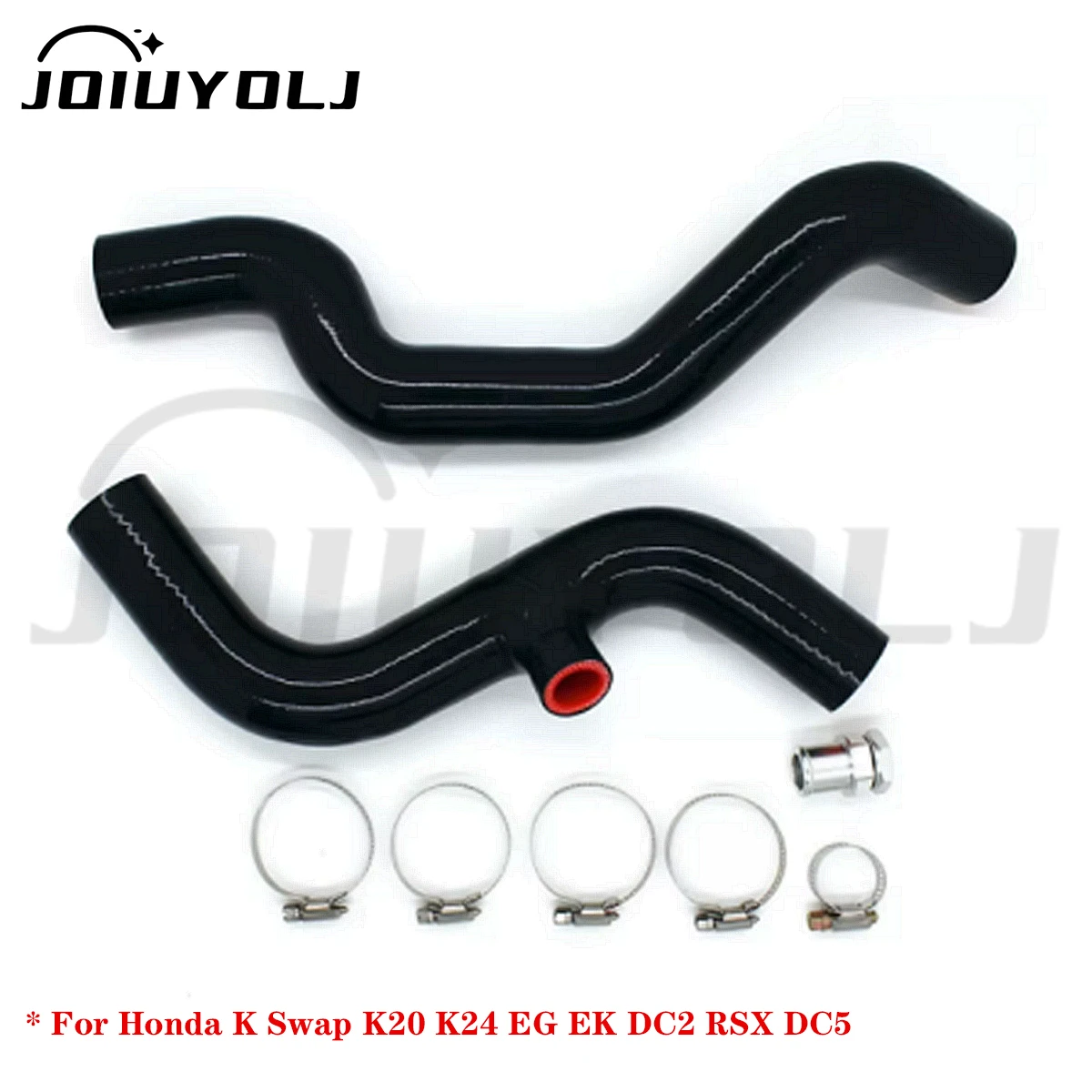  Driver Side Silicone Radiator Coolant Hose Kit For Honda K Swap K20 K24 EG EK DC2 Del Sol EP3 RSX DC5 With Clamps & Metal Part