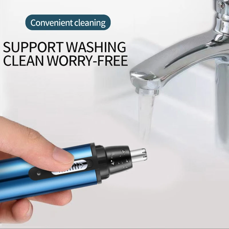 ماكينة تشذيب شعر الأنف والأذن الكهربائية للرجال، ماكينة حلاقة للحواجب واللحية قابلة لإعادة الشحن 4 في 1