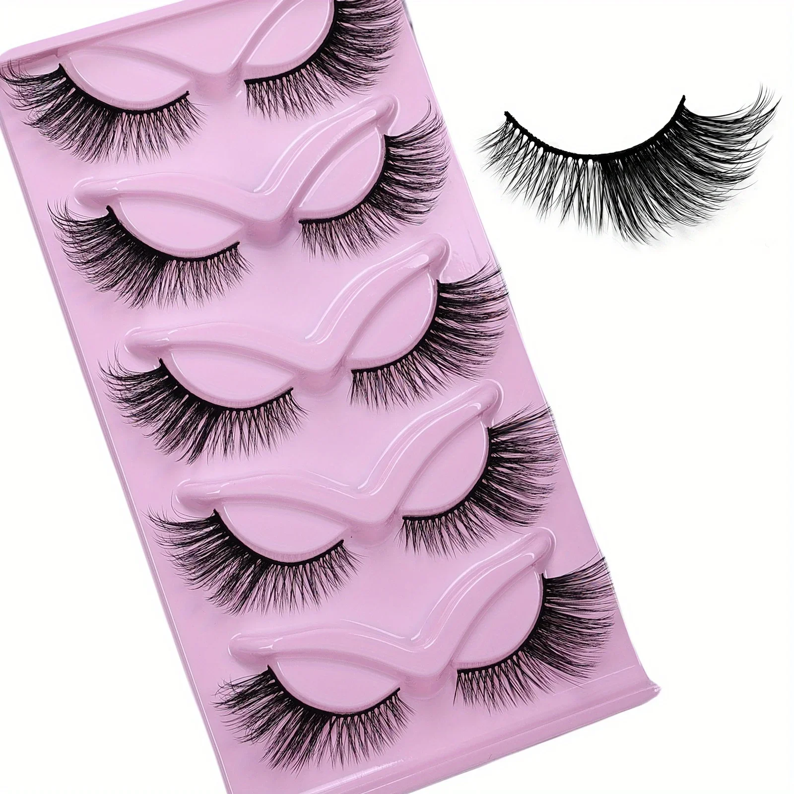 45Pairs/9Pack False Lashes 18mm Cat Eye Natural Look False Eyelashes Strip Lashes for use at home