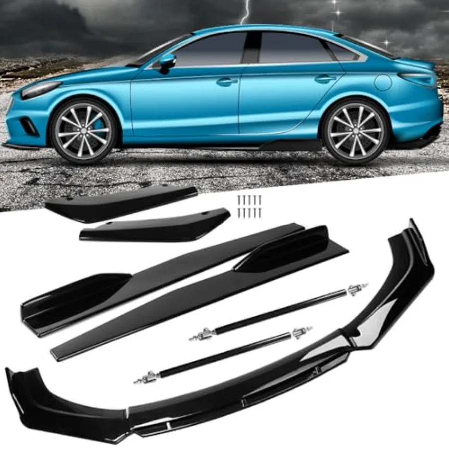 

Универсальный передний бампер 6370, спойлер для подбородка, комплект кузова с 29 боковыми удлинителями, рокерной панелью и задним бампером