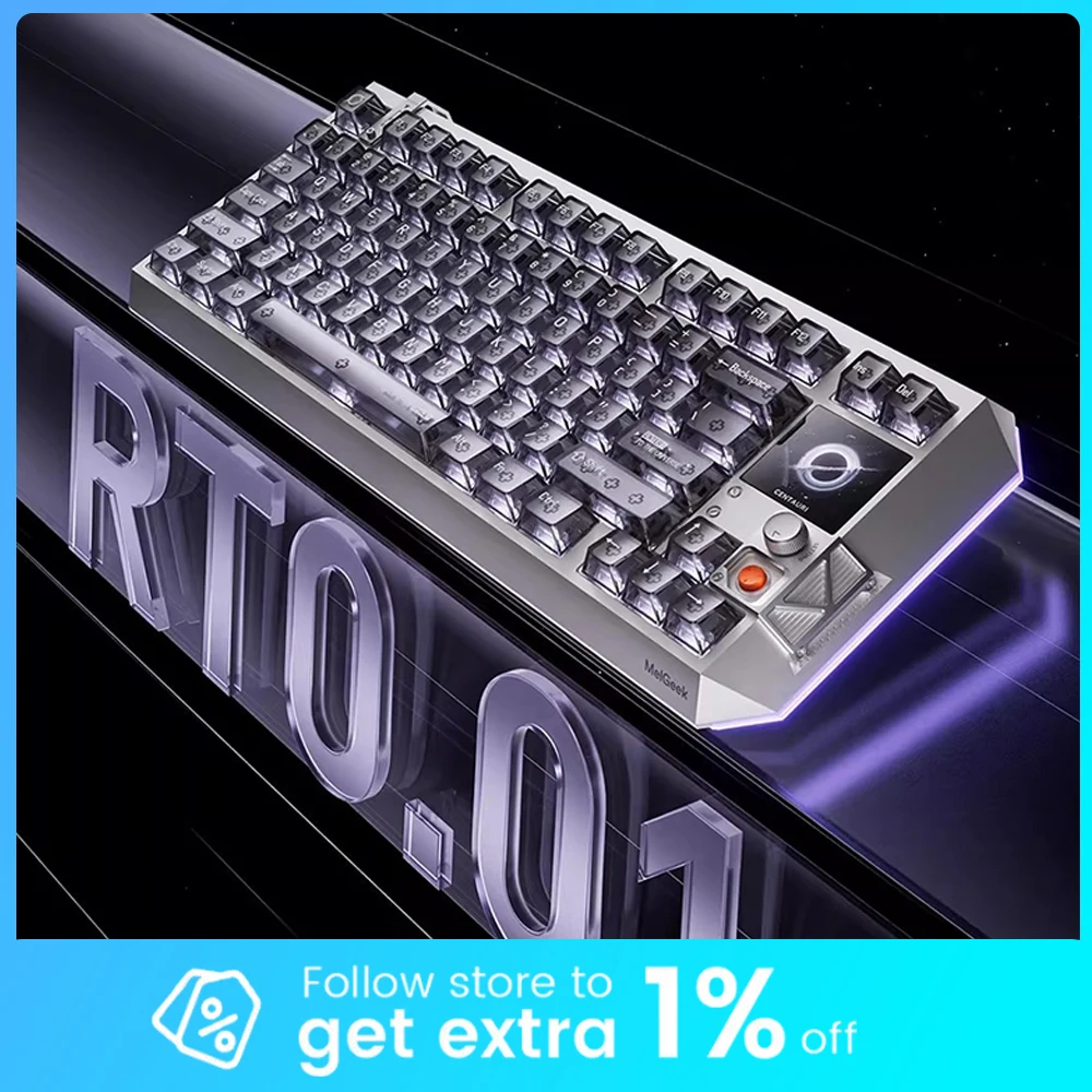 

MelGeek Singularity Series Esports Keyboard MelGeek Optical UI Engine And High Brush OLED Screen Wired Keyboard Pc Accessories