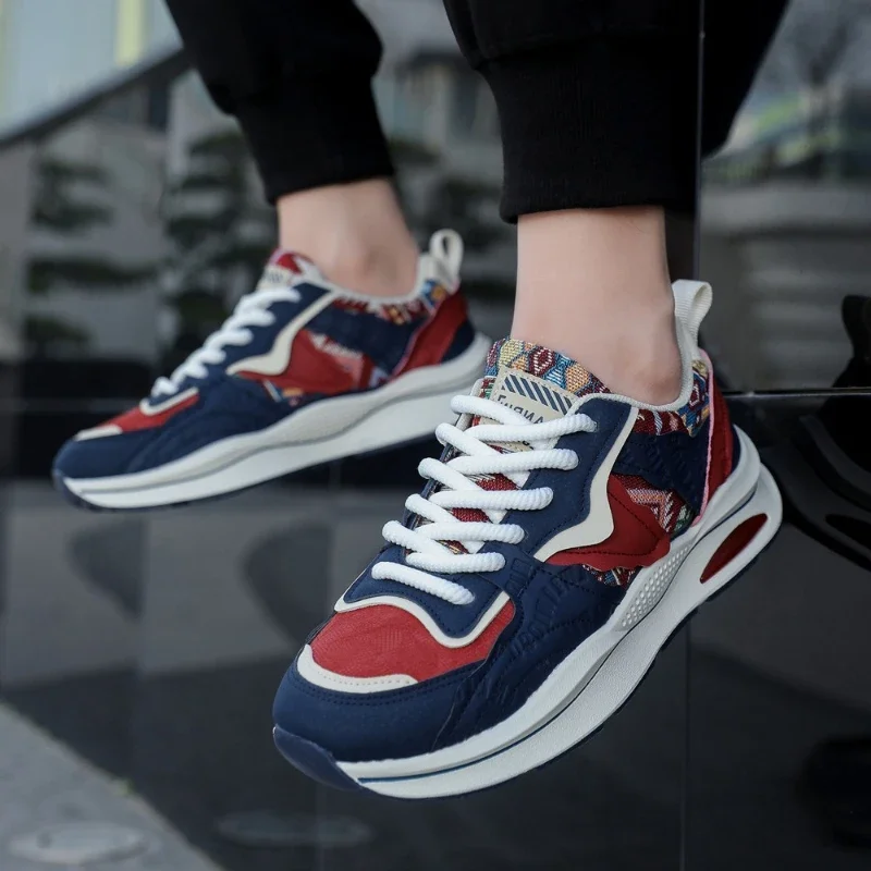 

YSHUNIJ/мужская обувь для папы с вышивкой в этническом стиле, новинка лета 2025, удобная универсальная популярная повседневная обувь на мягкой подошве