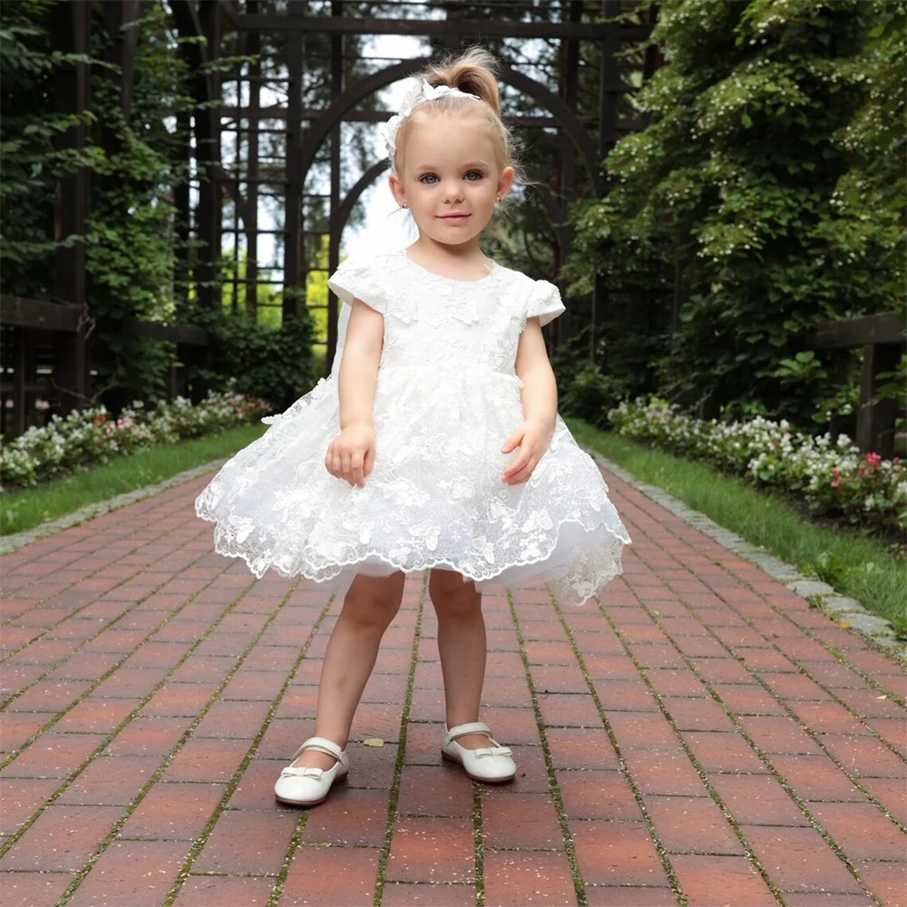 Lace Flower Girl Dress girls tulle dress Baby Girls Dress Princess flower Toddler Christening Customized Children's Princess