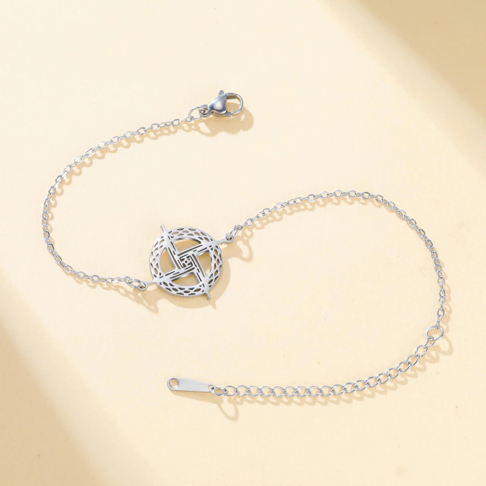 Kkjoy Slawisches Sonnensymbol Charm-Armband Edelstahl-Armband Heidnisches Slawisches Schutzzeichen Schmuck Geschenk für Heiden-Liebhaber – Detail 14