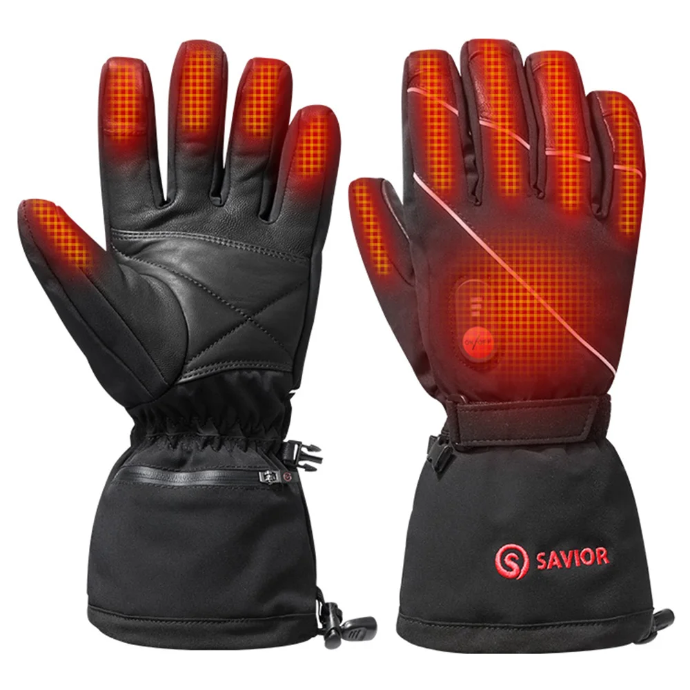 

Motorcycle Heated Gloves Battery Powered Electric Heated Gloves Touch Screen Waterproof Thermal Heating Gloves for Outdoor Sport