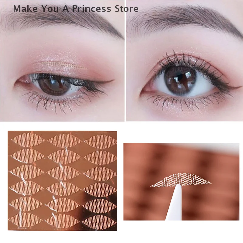 Autocollant Invisible pour paupières, bandes de levage des yeux en dentelle, bande adhésive pour Double paupière, outils pour grands yeux, 18/24 pièces