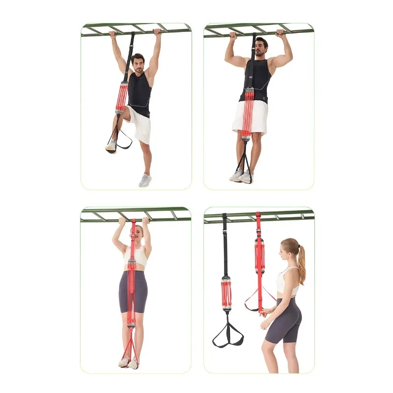 Pull-up booster with auxiliary trainer Elastic tension rope horizontal bar fitness home school training equipment