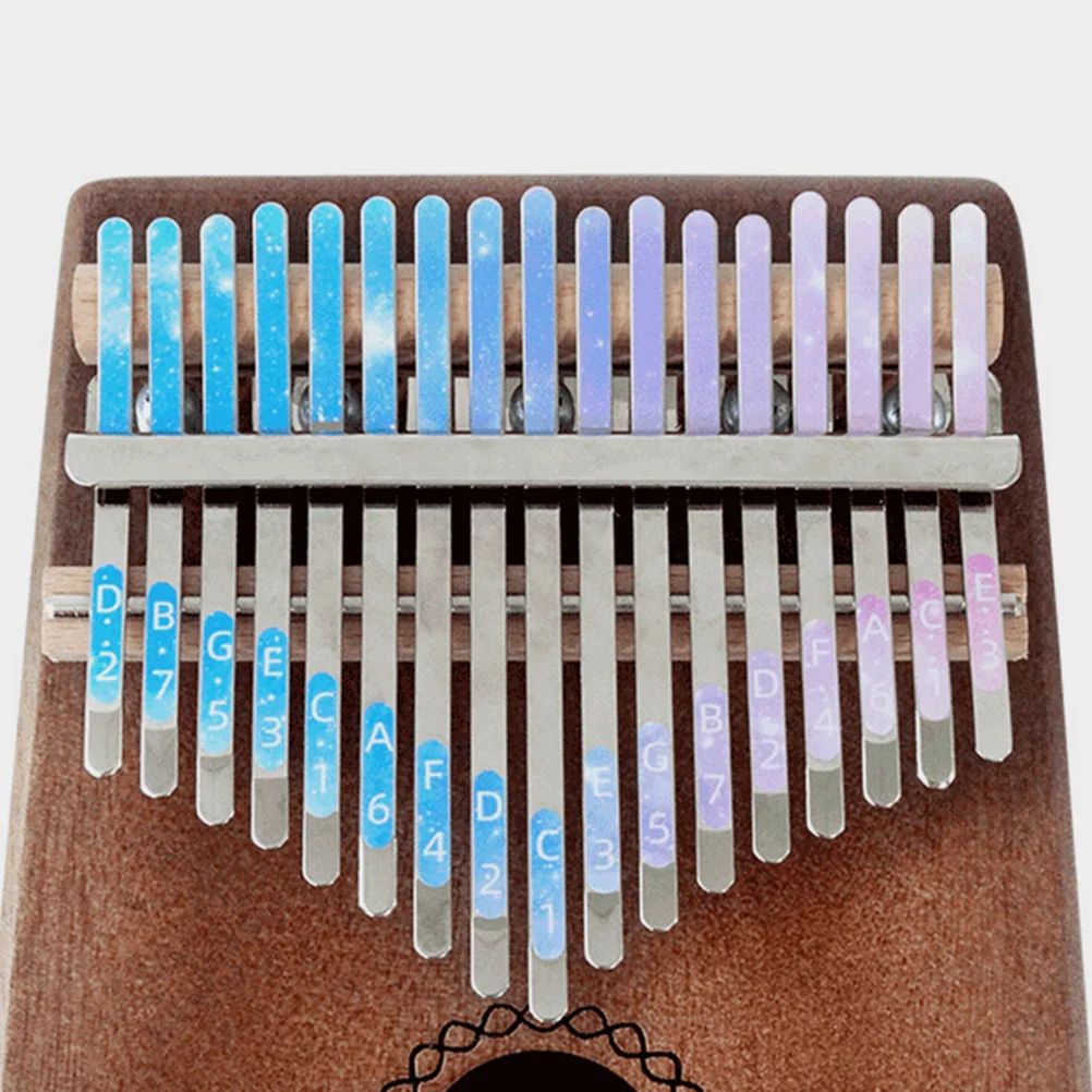 

4pcs Kalimba Stickers Scale Notes Decals Practical Keyboard Accessories Chakra Rain Drum Keys Thumb Piano Introductory Learning