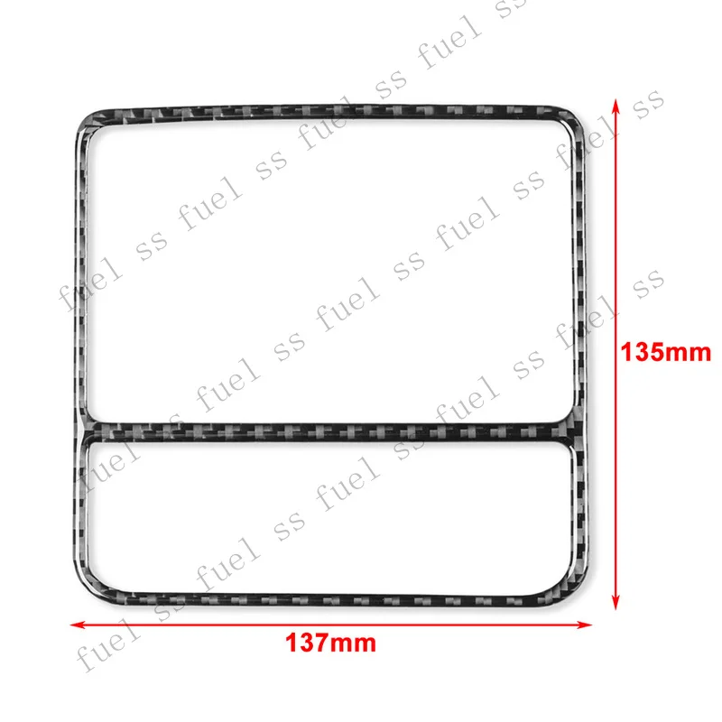S+ Carbon Look Rear Seat Air Vent Outlet Frame Cover Trim For VW Golf 8 MK8 2021-23
