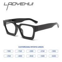 Montura más gruesa para hombres y mujeres, gafas para miopía, gafas antirayos azules para ordenador, gafas de lectura graduadas cuadradas a la moda para mujer