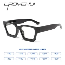Thicker Frame for Men Women Myopia Glasses Anti-Blue Ray Computer Eyewear Fashion Lady's Sqaure Prescription Reading Eyeglasses