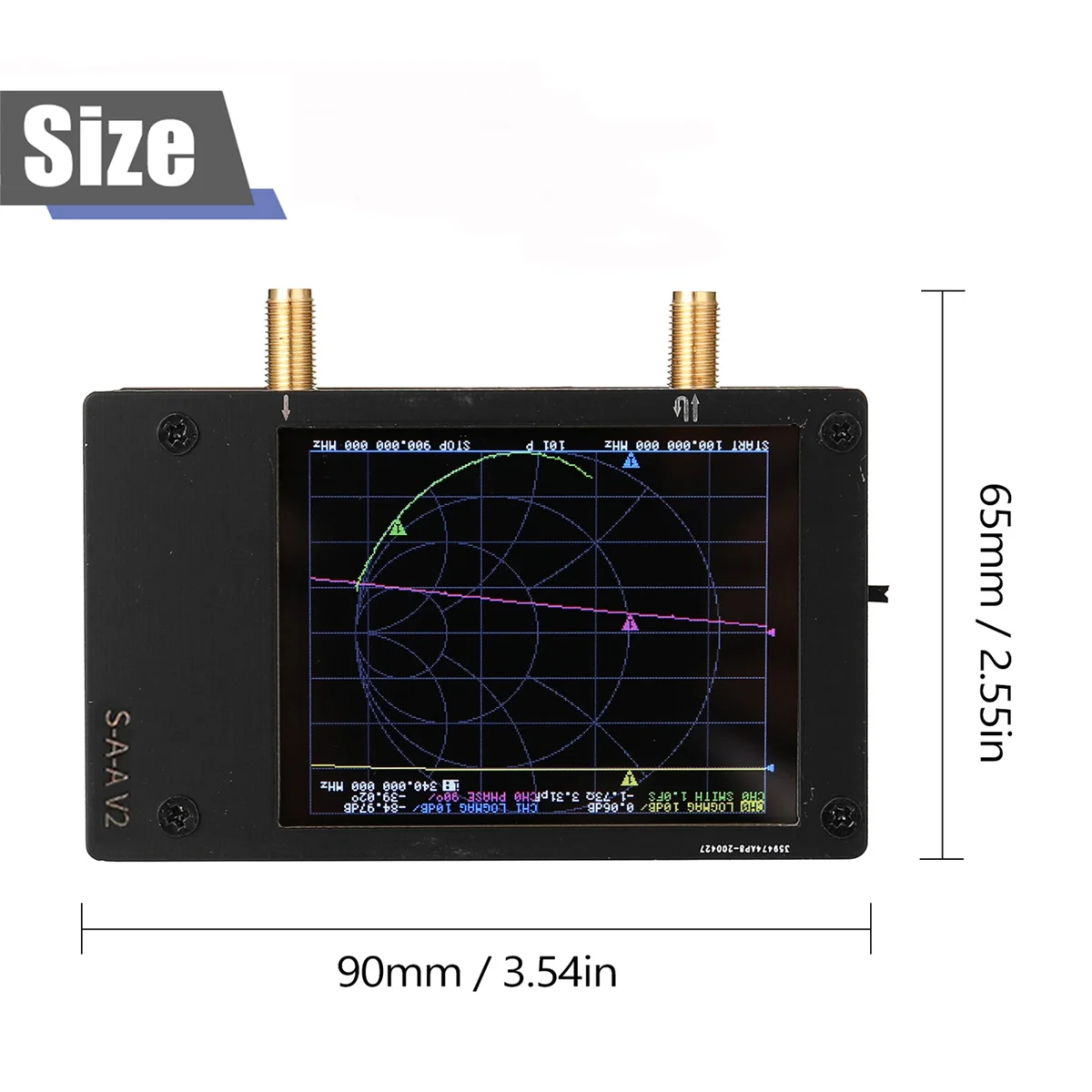 4.3 Inch NanoVNA Vector Network Analyzer 50KHZ-5.3GHZ LCD Display S-A-A-2 V2 Antenna Analyzer Short Waves Measure Filter