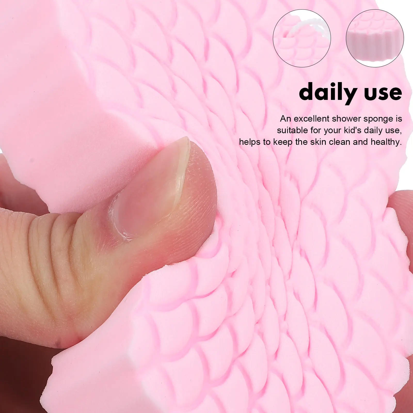 

4Pcs Bath Sponge Kids Baby Body Scrubbers Double-Sided Showering Sponges Supple Lightweight Exfoliating Portable Baby Bathing