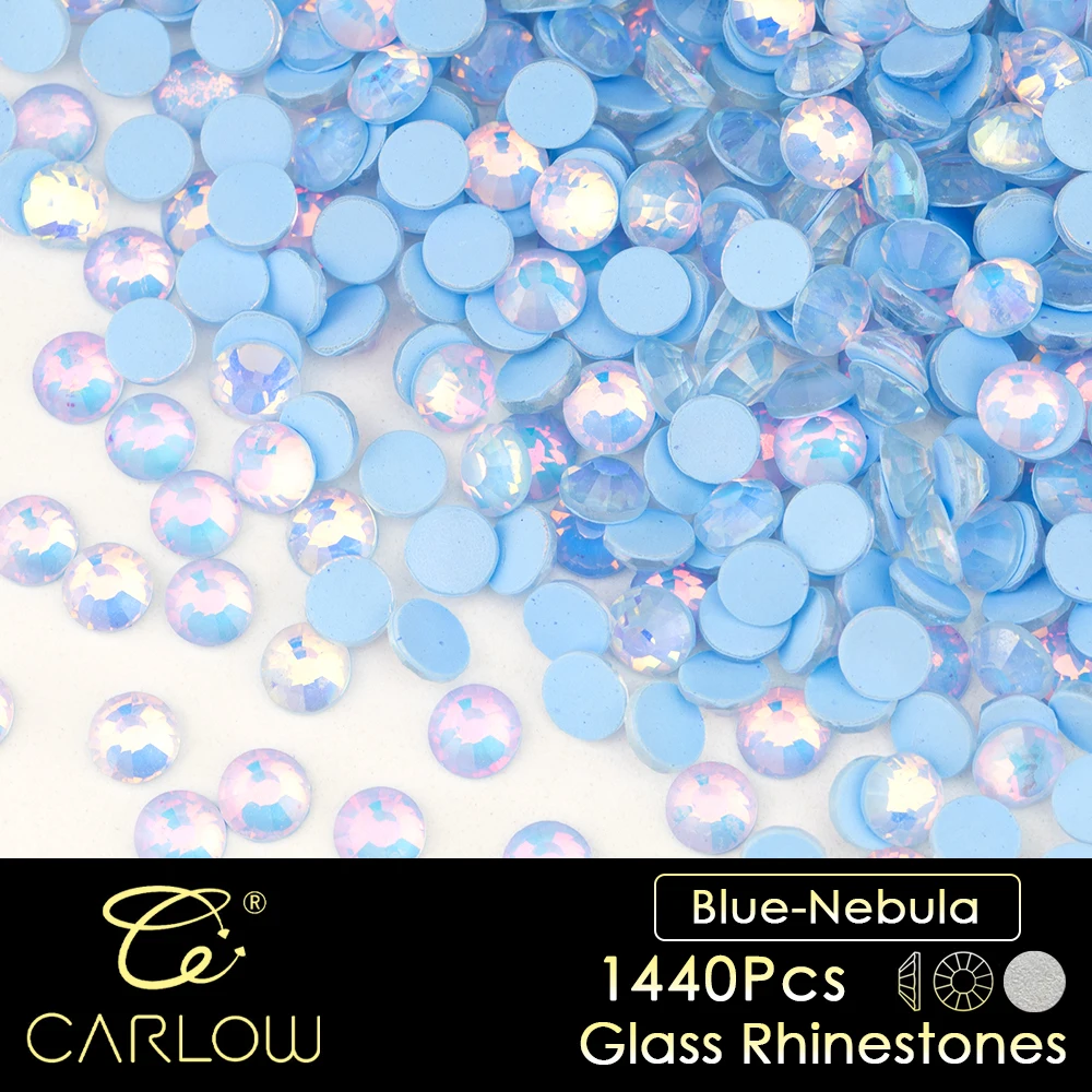 CARLOW SS6-SS30 Nebula Flatback Glass Rhinestones Non Hot Fix Diamond Stones 3D Nail Art Gems DIY Accessories YZ-405