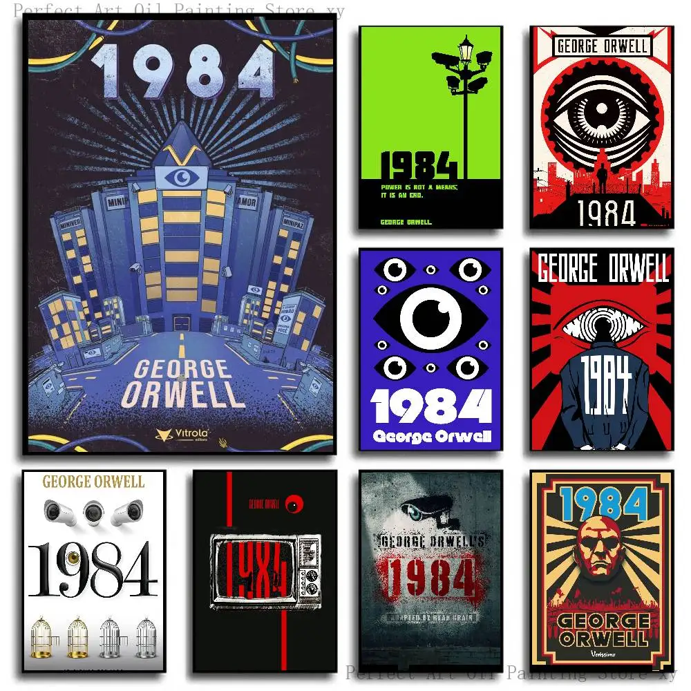 G-George Orwell 1984 Posters Living Room Bar Cafe Quality Canvas Vintage Style Comics Painting Art Home Wall Decor Picture