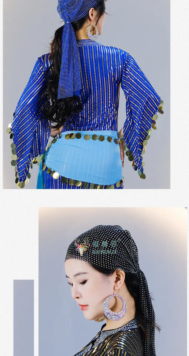 Handgefertigter Bauchtanz-Kopfschmuck mit Exquisiten AB-Steinen für Damen-Robe, Baladi-Tanz und Wettbewerbe – Detail 13