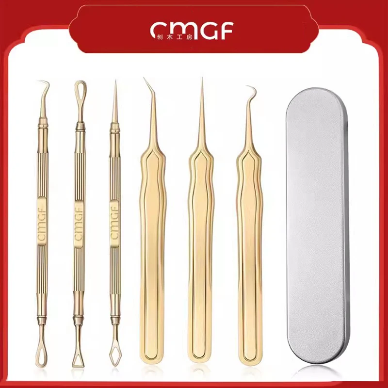 

Ultra Fine Hair Tweezers Squeeze Pimple Acne Needle Set Premium Dense Blackhead Removal Cell Clip Facial Cleaning Tool