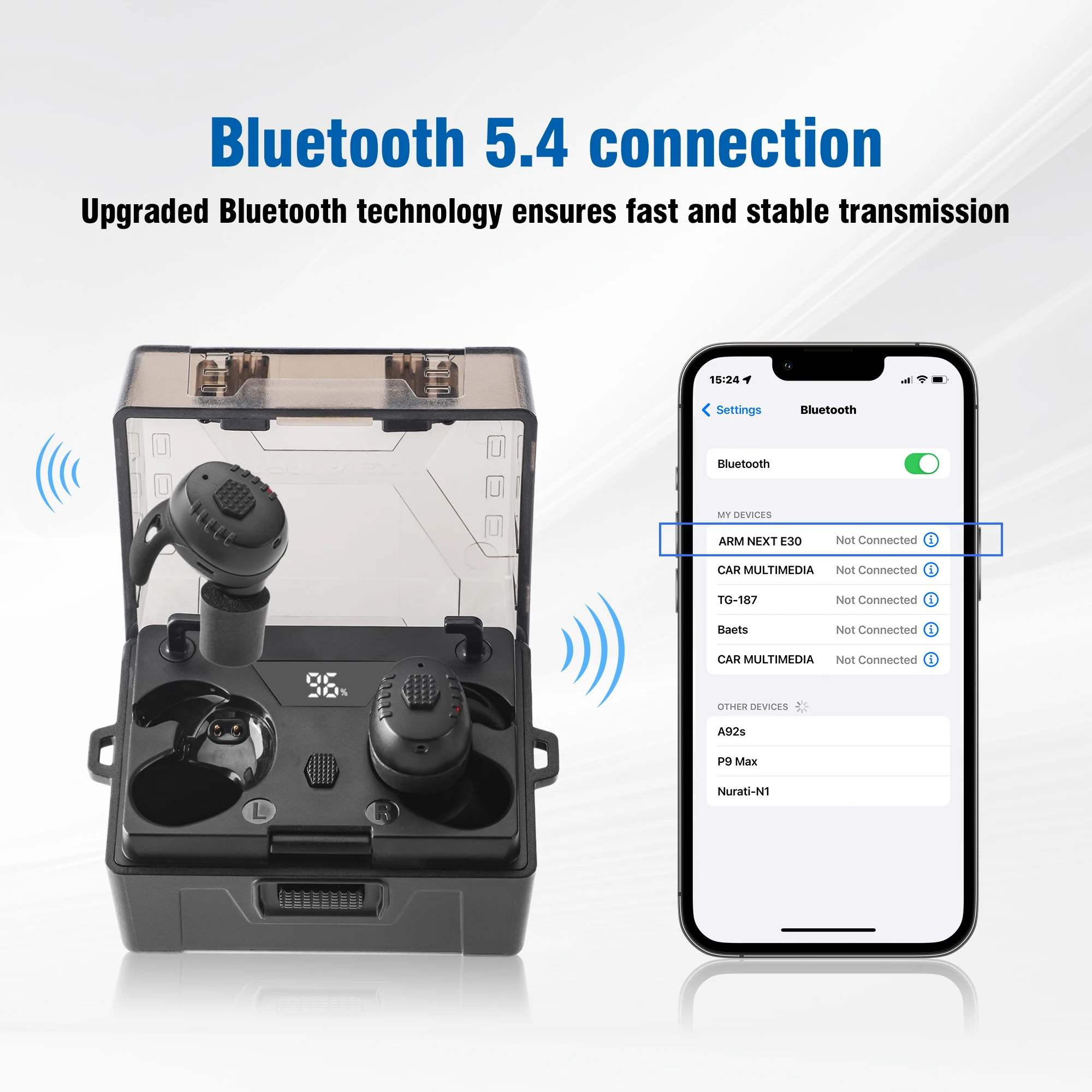 Bluetooth-Kopfhörer ARM NEXT E30 Schießtraining schützende taktische Ohrstöpsel elektronische Gehörschutz für den Außenbereich