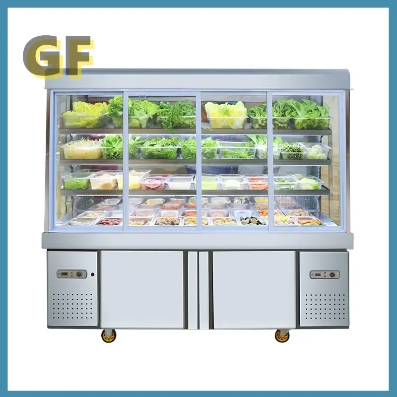 

Malatang display cabinet, commercial glass refrigerator, fresh keeping cabinet, vertical refrigerator, storage and ordering cabi