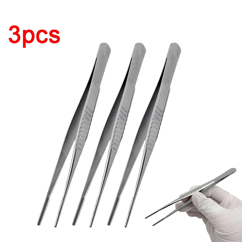 3pcs Debakey Forceps Set Atraumatic Tissue Forceps for Vascular Surgery Microsurgery Instruments