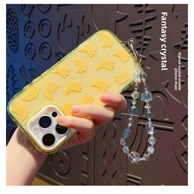 

Original Crystal Beaded Mobile Phone Pendant, Exquisite Wrist Keychain Backpack Pendant