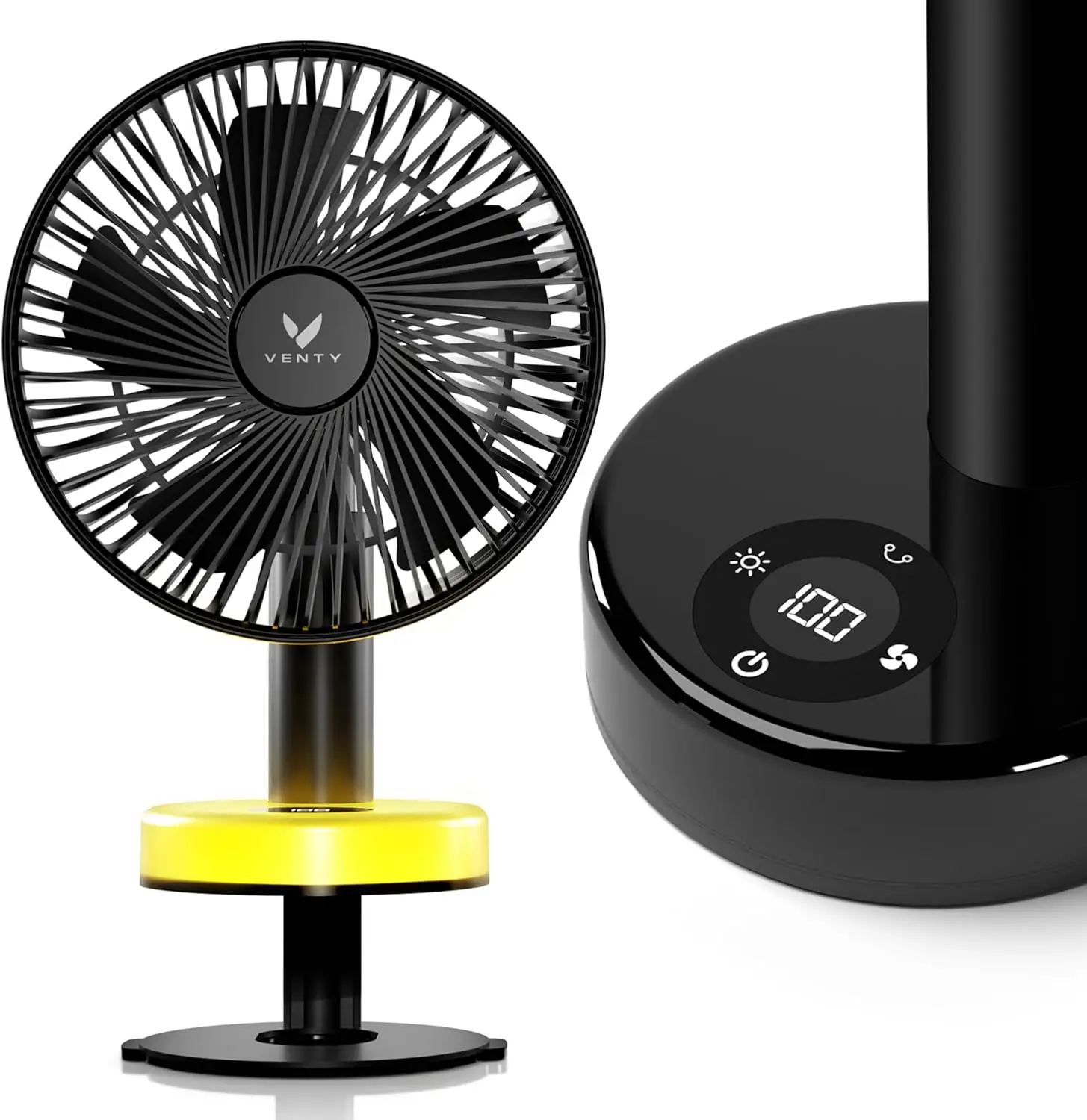 Portable Clip Fan with 10-Hour Battery and USB-C Charging
