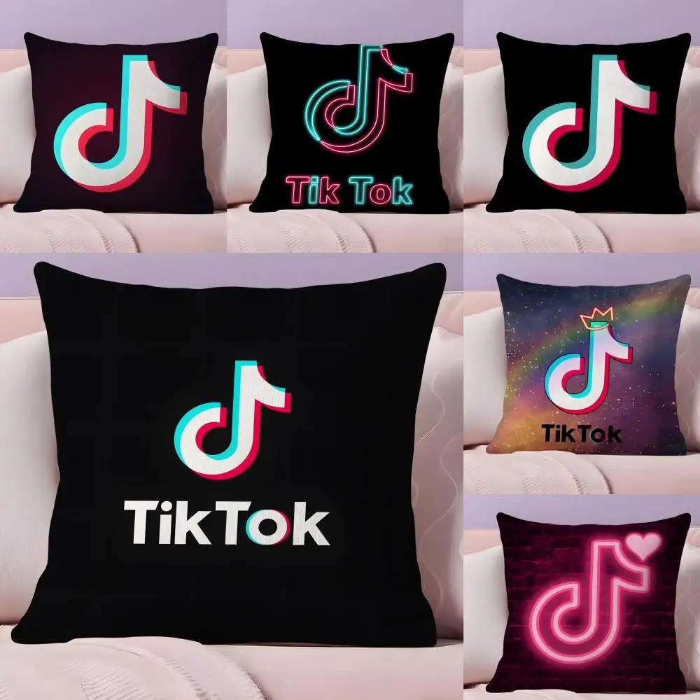T-tik-t-Tok Fashion Pillow Case Pillow Case Plush Fabric Soft Double Sided Print Home Sofa High Quality Cushion