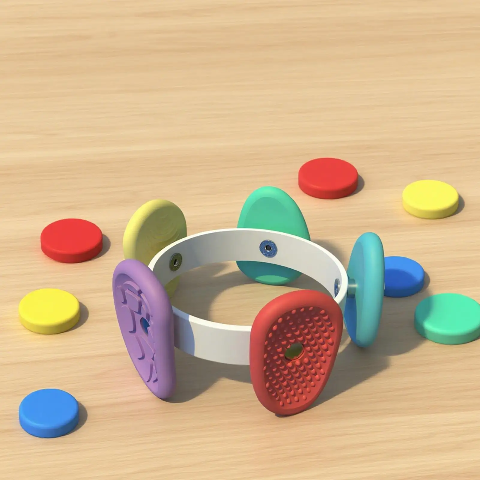Fidget Stones Pinch Calming Relief Toy Portable Tactile Meditation Bracelet Toy For Kids School Gym Desk Travel Indoor Outdoor