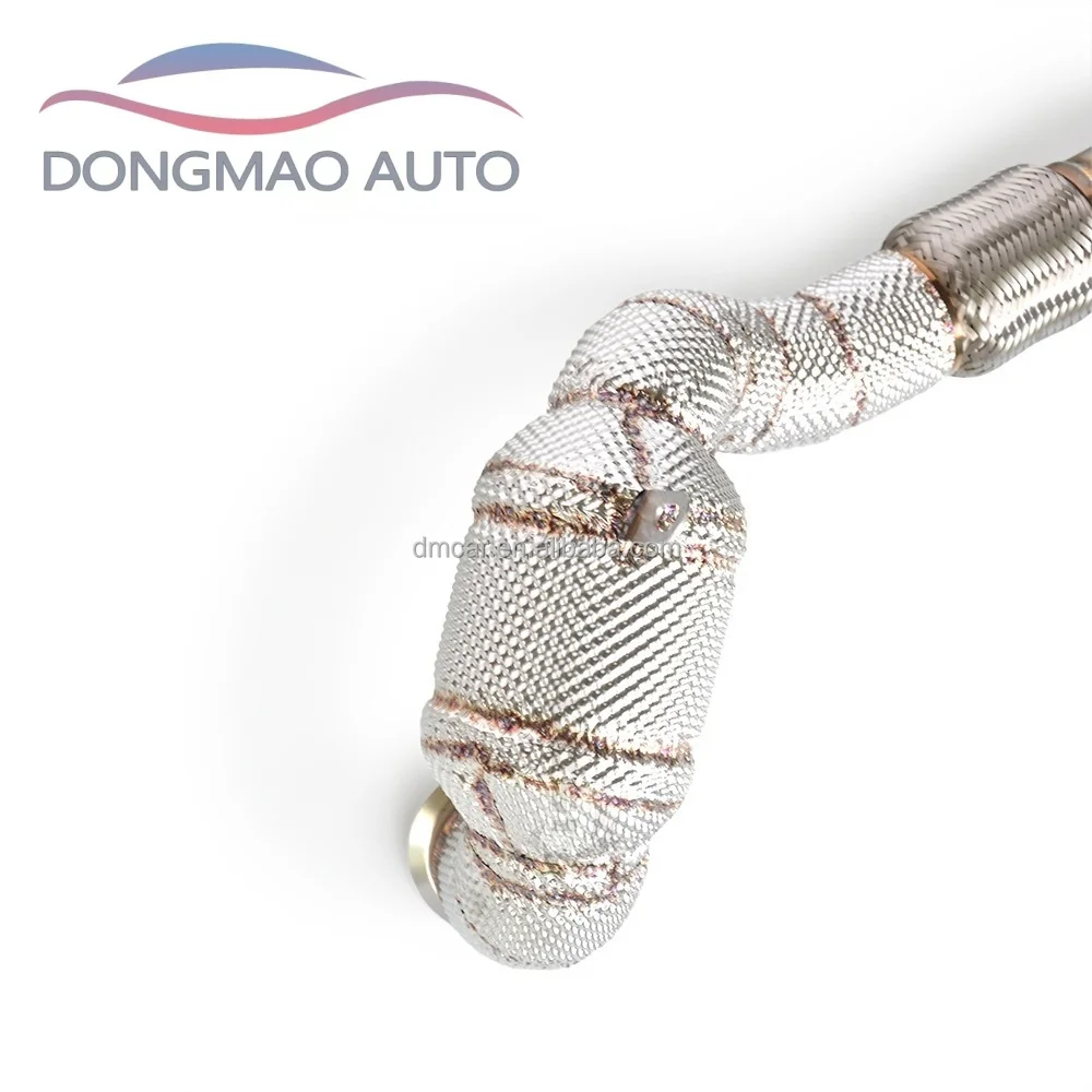 Suitable for  Golf8 MK8 GTI 2.0T 2019-2023 Stainless Steel Downpipe with Insulation Cover Car Exhaust Pipe - view 3