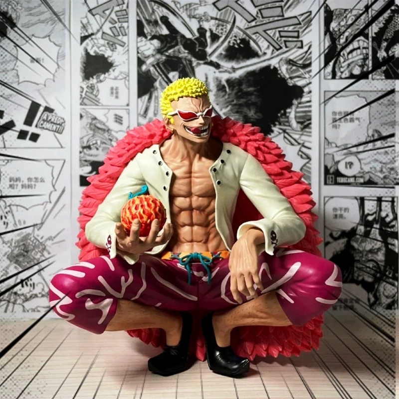 Anime One Piece Figures GK Donquixote Doflamingo Action Figures Interchangeable Header Hands 16cm PVC Model Collection Doll Toys
