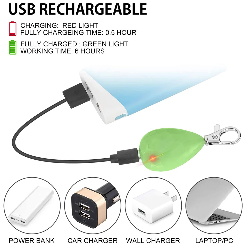 

2pcs Pet Dog Light Pendant Rechargeable Bright Night Walking Safety Glow In Dark Outdoor Warning Pendant For Dogs Pet Hanging