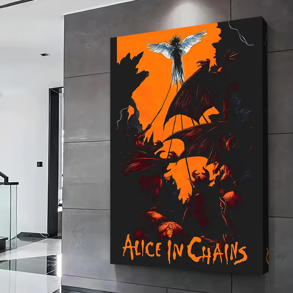 Alice in Chains Printing Poster Customizable Pictures Wall Art Canvas Painting for Decoration Living Room Home Decor Wand Deko