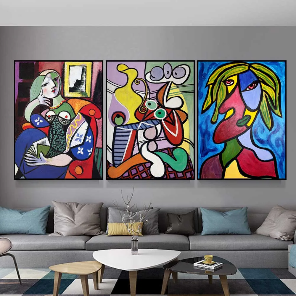 

Picasso Wall Art Poster Abstract Graffiti Vintage Mural Modern Home Decor Picture Print Canvas Painting Living Room Decoration