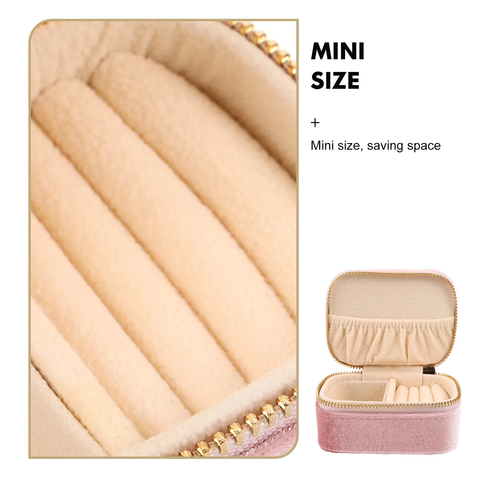 Jewelry Travel Case Multicompartment Portable Mini Organizer Compact Box for Rings Earrings Pendants Bracelets Storage for Trips