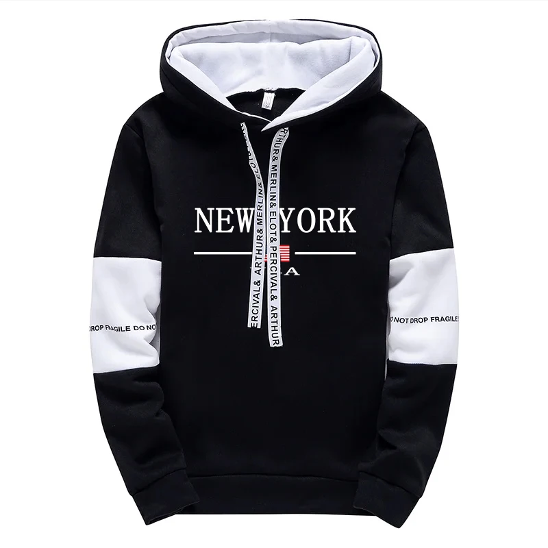 New York Hooded Sweatshirts and Elastic Sweatpants Autumn Hot Sale Mens Fashion Tracksuit Ubran Causal Sport Jogging Suits