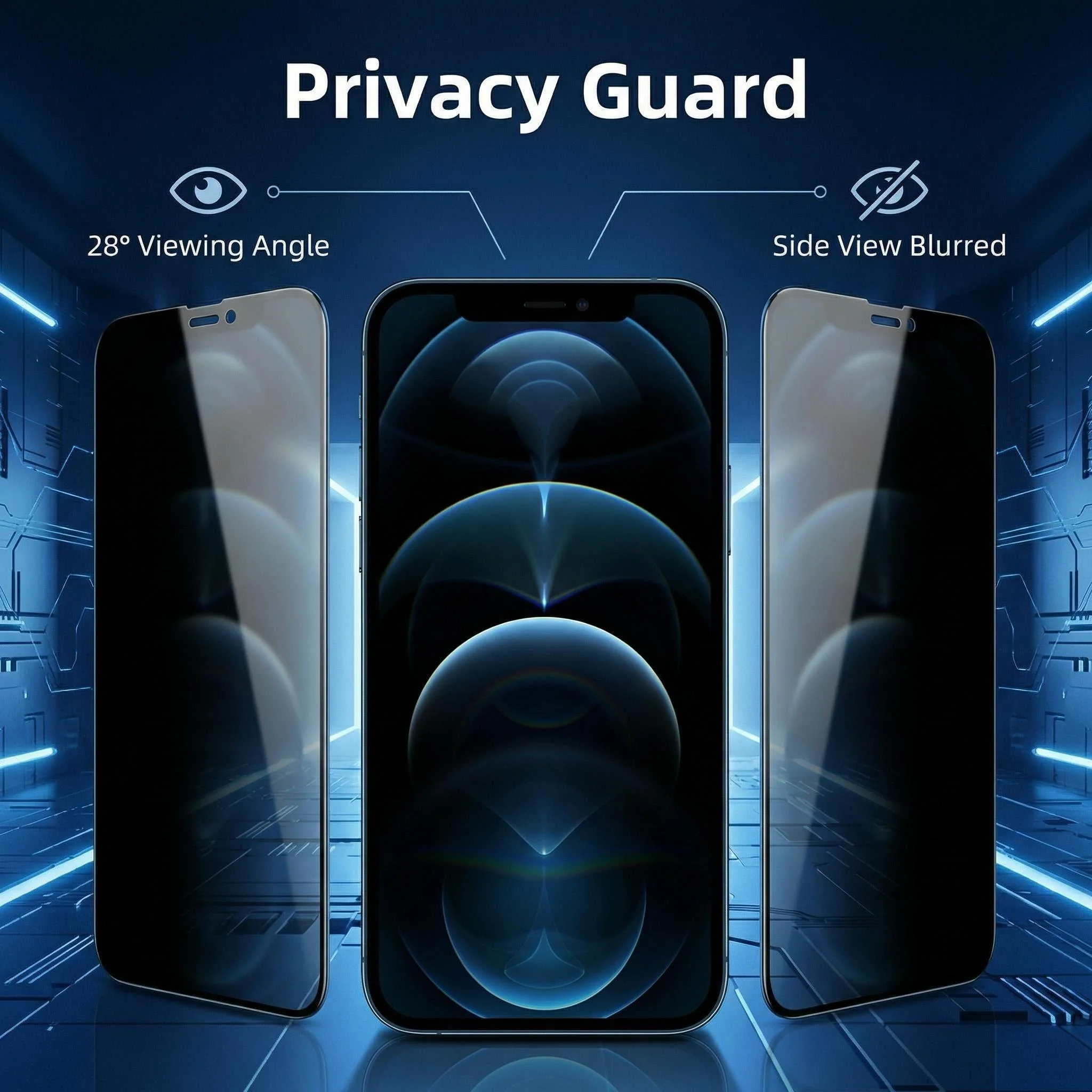 Full Cover Privacy Screen Protector For iPhone 17 Anti-spy Anti Peeping Dust-proof Tempered Glass