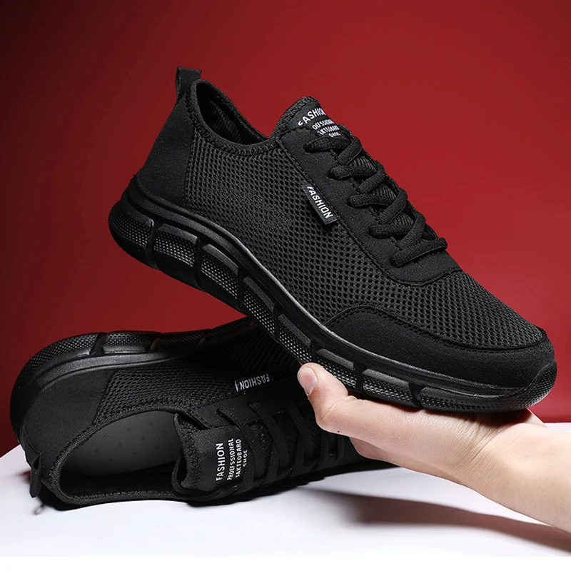 Chaussures de course décontractées pour hommes, chaussures de marche respirantes, maille légère, chaussures de sport confortables, mode, été,