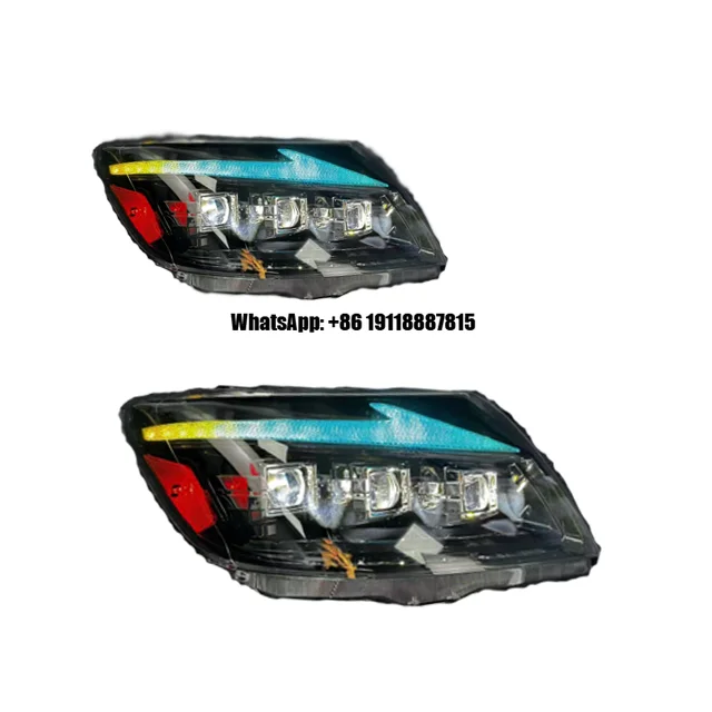 RGB Full LED Low Beam High Beam DRL Headlights Car Head Light Lamp for Toyota Hilux Vigo 2012 - 2014 Modify Auto Parts
