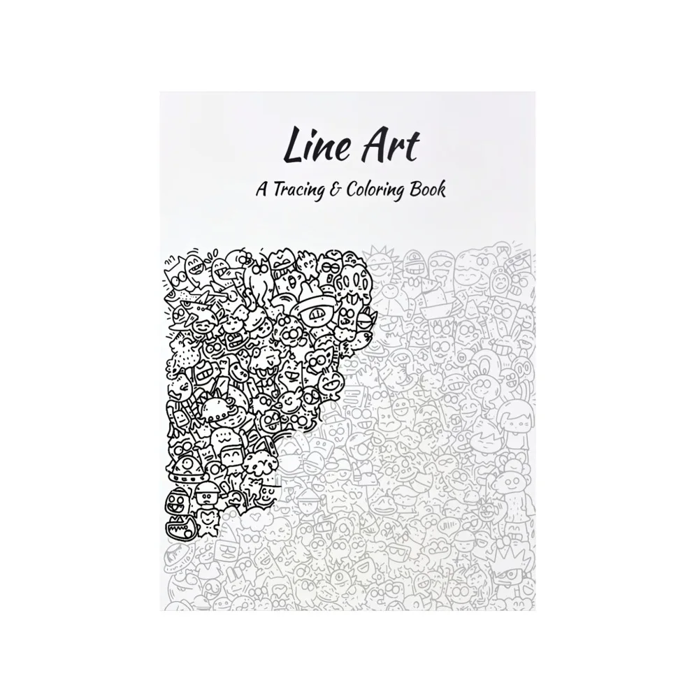 Cross-border new arrival a4 bestselling line art tracing and coloring book - adult stress relief, line tracing coloring book