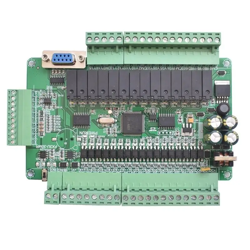 FX3U-30MR PLC ควบคุมอุตสาหกรรมบอร์ด 6AD 2DA พร้อม RTC RS485 RTU การสื่อสารอุตสาหกรรมควบคุมบอร์ด