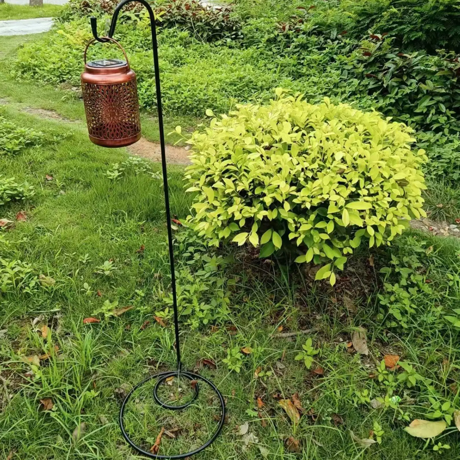 

Waterproof Iron Shepherds Hook Holder Flat Base for Hanging Baskets Flower Pots Wreath Bird Feeder